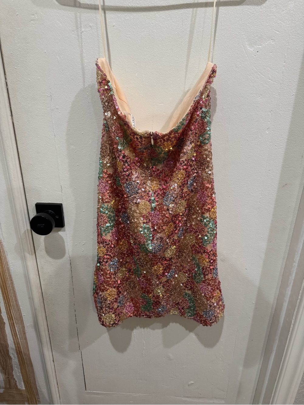 12th Tribe Strapless Multi-Color Sequin Mini Dress - Picture 8 of 11